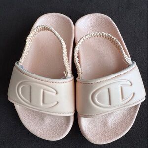 NWOT Champion Coral Peach Toddler Slip Sandals
